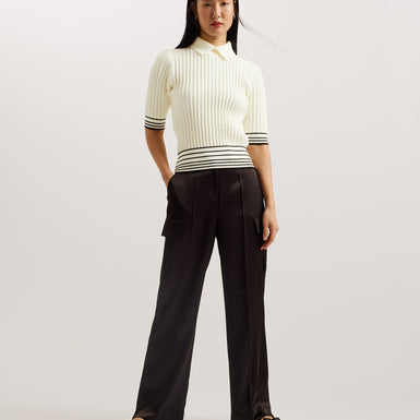 Women's Morliee-Puff Sleeve Fitted Sweater Ivory