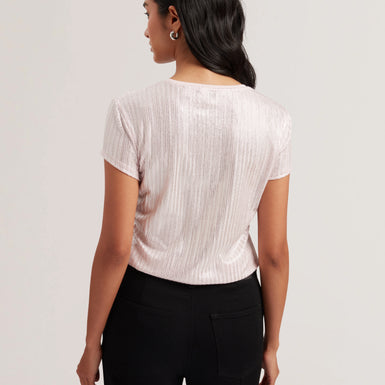 KATRINO: Metallic Ribbed T-Shirt
