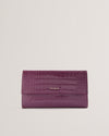 Women's Abbiiss-Croc Effect Travel Wallet Maroon