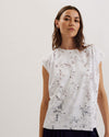 Women's Vleena-Printed Burnout Vest Top White