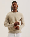 Men's Olmste-Ls Boucle Wool Stitch Crew Neck Taupe