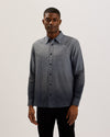Men's Ackley-Ls Regular Ombre Print Shirt Black