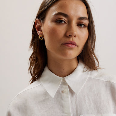 Women's TOLOCA-Oversized Linen Shirt White