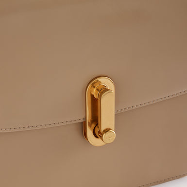KKAYLI: Polished Leather Satchel Bag