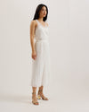 Women's Tambor-Pleat Midi Skirt & Elasticated Waist White