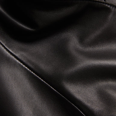 RIYOZE: Leather Cropped Wrap Jacket