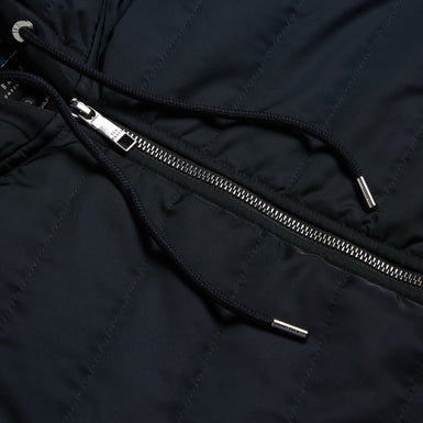 Men's Adburys-Regular Quilted Zip Hoodie Black