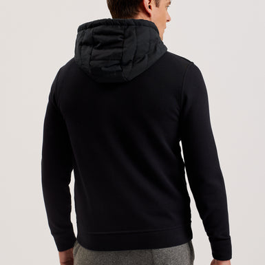 Men's Adburys-Regular Quilted Zip Hoodie Black