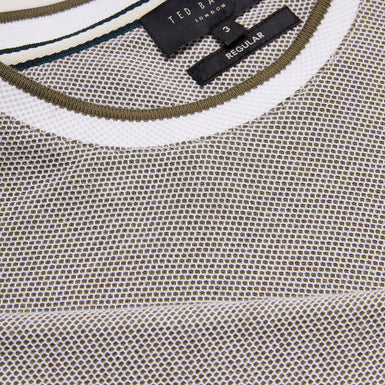 Men's Arlon-Ss Regular Fit Textured T-Shirt Olive