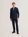 Men's Frist-Regular Zipped Bomber Jacket Navy