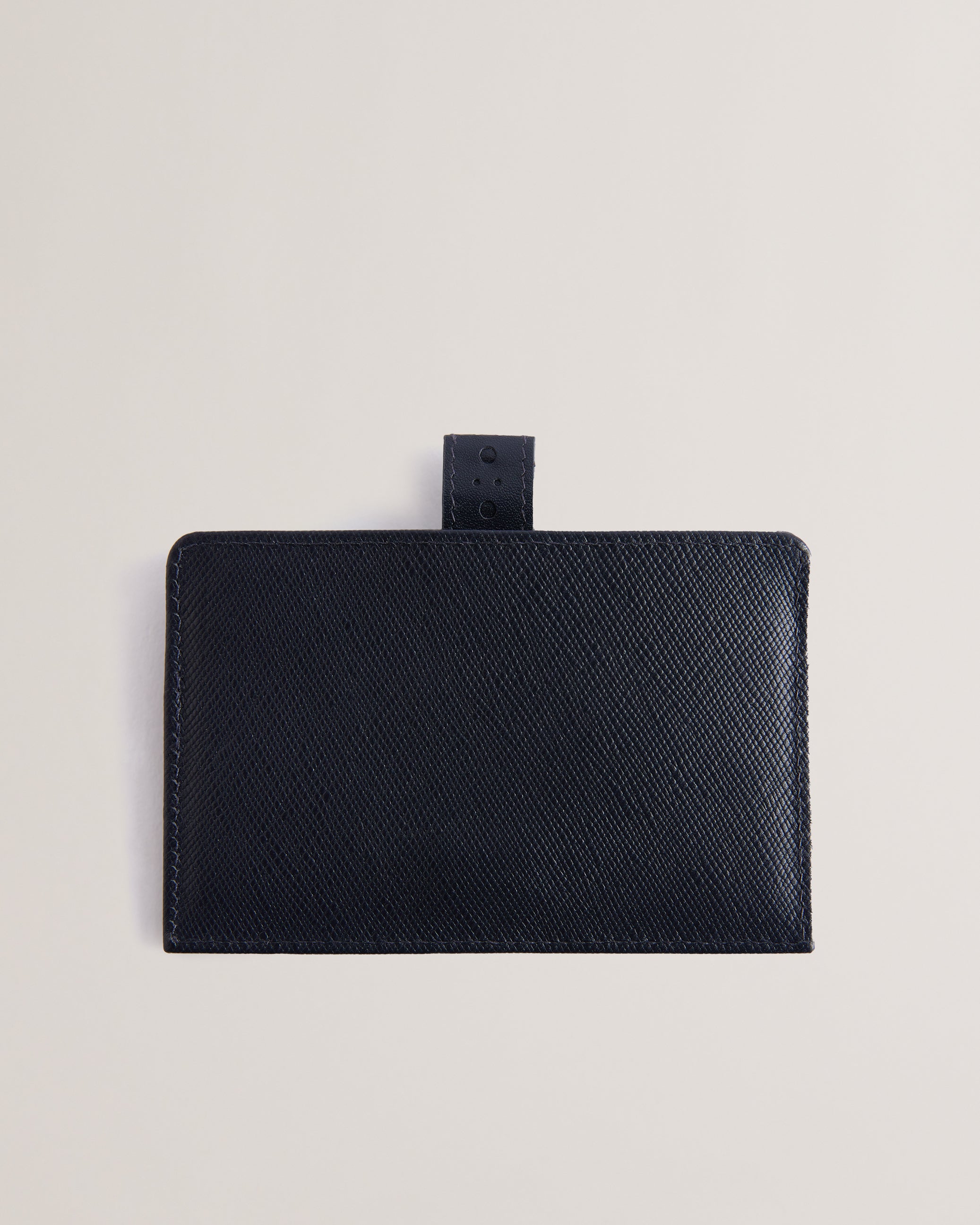Men's Conby-Saffiano Leather Brogue Cardholder Navy