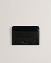 Men's Etwood-Etched Leather Belt & Cardholder Black