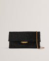 Women's Kristn-Crystal Long Fold Over Crossbody Black