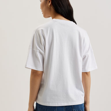 Women's Malorry-Branded Boxy Tee With Short Sleeve White