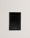 Women's Kelliii-Croc Effect Pouch & Passport Case Black