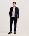 Men's Nalfans-Ls Wool Blend Twill Over Shirt Navy