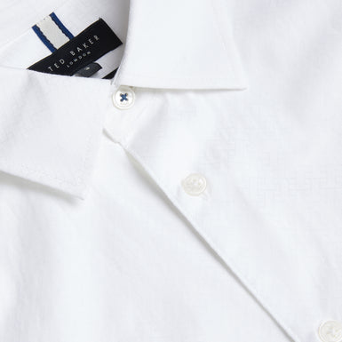 Men's Anshil-Ls Regular Jacquard Shirt White