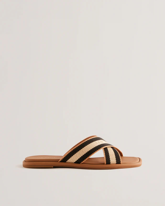Womens ASHIKA-Webbing Flat Sandal