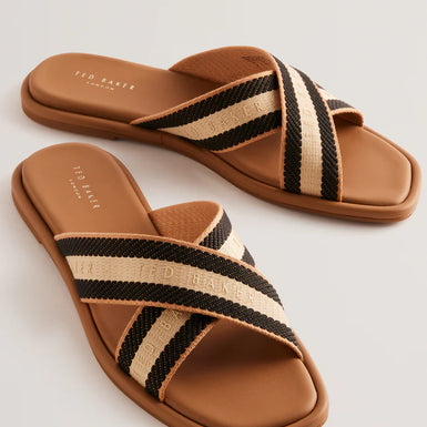 Womens ASHIKA-Webbing Flat Sandal