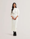 Women's VANITHA-Sculptured Rib Knitted Maxi Dress Ivory