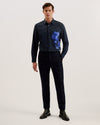 Men's Nalfant-Twill Smart Slim Tailored Trouser Navy