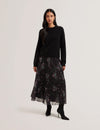 Women's Tavora-Pleated Printed Elasticated Midi Skirt