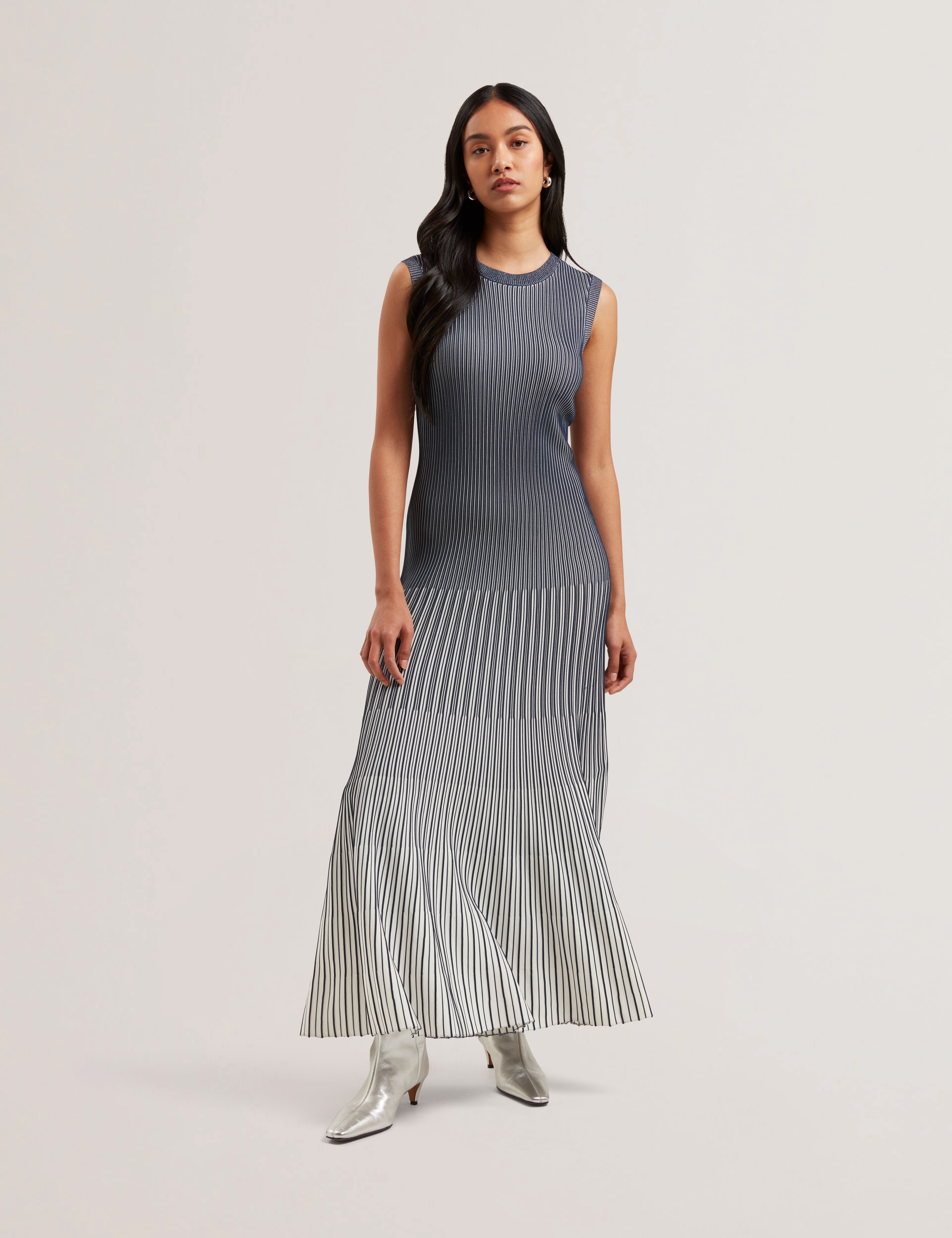 Women's DILYLAA-Textured Stripe Knitted Dress