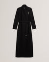 Women's Rosemax-Maxi Belted Wool Wrap Coat Black