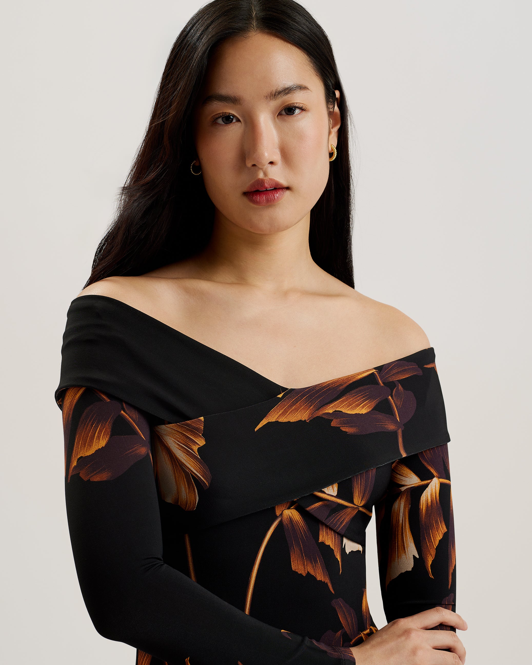 Women's Josefen-Bardot Slinky Jersey Bodycon Midi Black Poseidon Brands (Pty) Ltd Women's Josefen-Bardot Slinky Jersey Bodycon Midi Black Poseidon Brands (Pty) Ltd