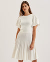 Women's Alenha-Knitted Angel Sleeve Mini Dress Ivory