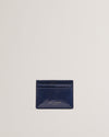 Women's Roseya-Crinkle Leather Card Holder Dk-Blue