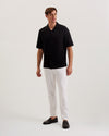 Men's Beckfor-Ss Oversized Textured Check Shirt Black