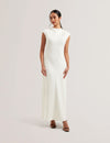 Women's KYAMOS-Drape Detail Slip Maxi Dress