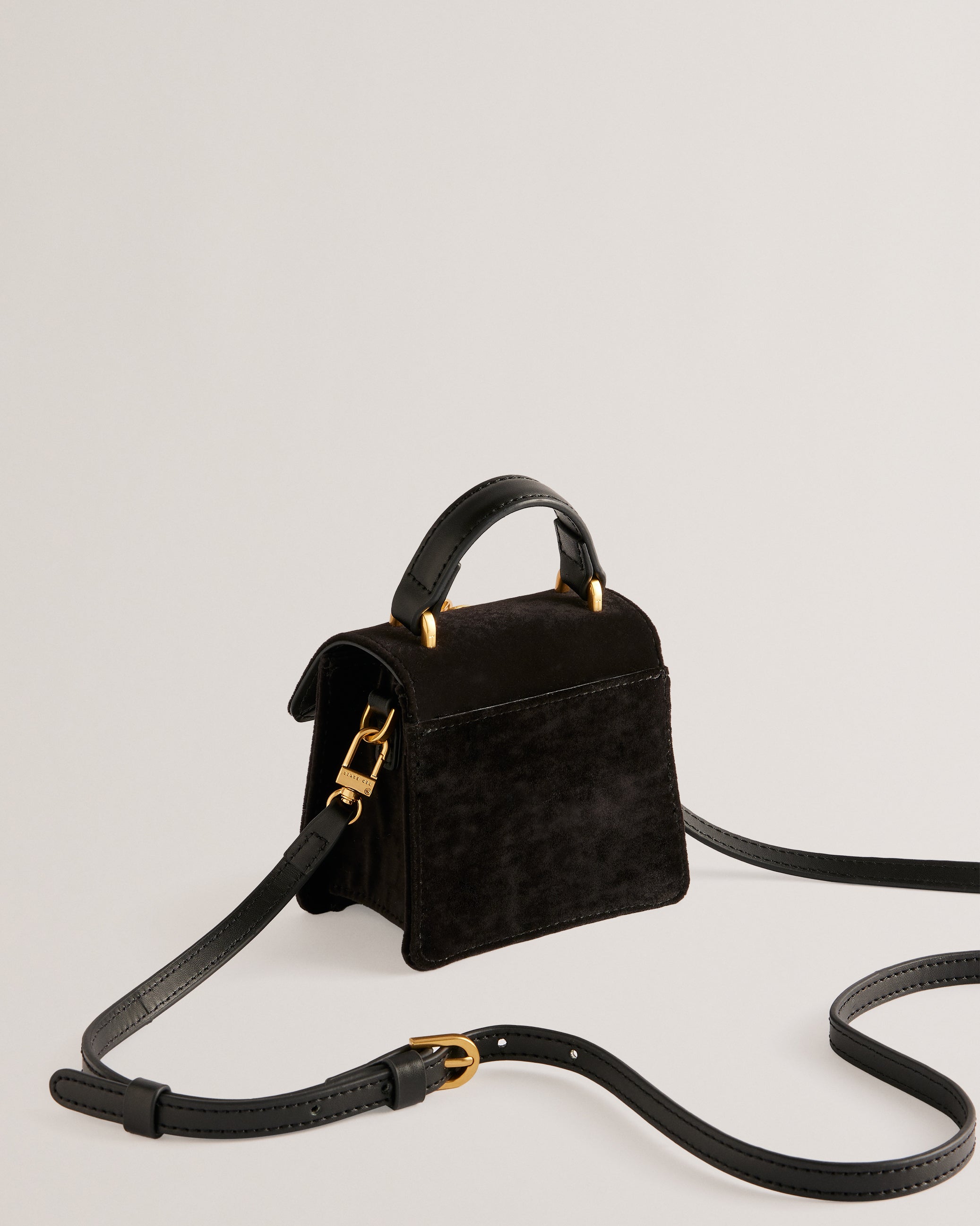 Women's Rosiya-Velvet Mini Top Handle Rose Bag Black