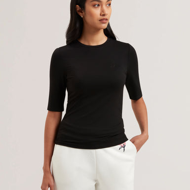 Womens CASY-Fitted Half Sleeve Chest Brande