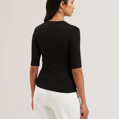 Womens CASY-Fitted Half Sleeve Chest Brande