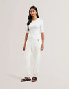 Women's CASY-Fitted Half Sleeve Chest Branded Tee Petal