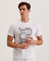 Men's Tessman-Ss Box Printed T-Shirt White