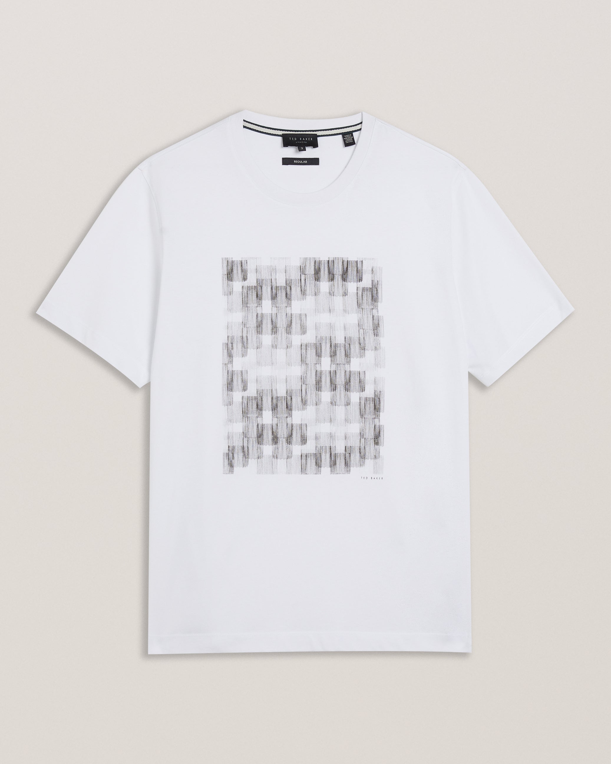 Men's Tessman-Ss Box Printed T-Shirt White