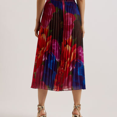 Women's Evola-Printed Pleated Midi Skirt Multicol