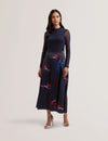 Women's LILABEL-Mesh Top Printed Skirt