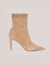 Women's PIPEER-Suede Heeled Sock Boot Tan