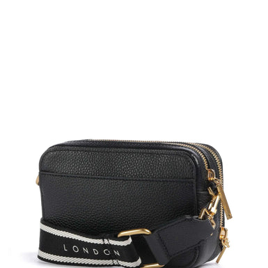 Women's BARIA-Webbing Faux Raffia Camera Bag Black