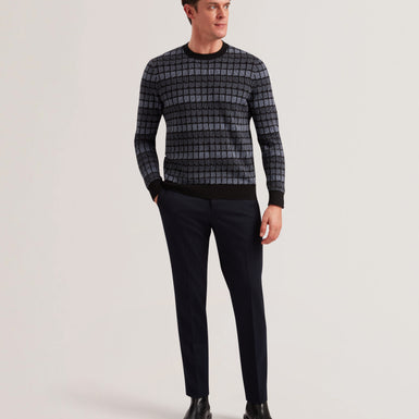 OSBURN: Regular Fit Jacquard Crew