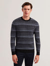 OSBURN: Regular Fit Jacquard Crew