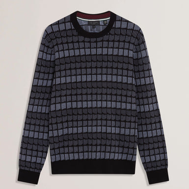 OSBURN: Regular Fit Jacquard Crew
