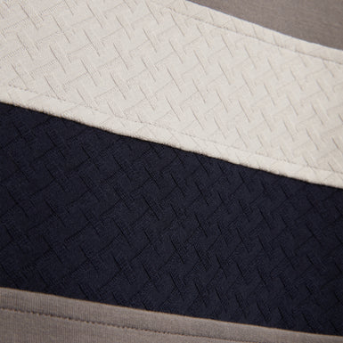 VIKTORO: T Stitch Contrast Panel Half-Zip