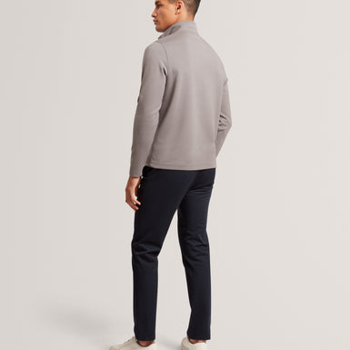 VIKTORO: T Stitch Contrast Panel Half-Zip