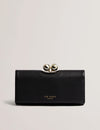 ROOSALI: Rose Detail Leather Large Bobble Purse