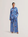 Women's PORIFA-Printed Satin Trouser